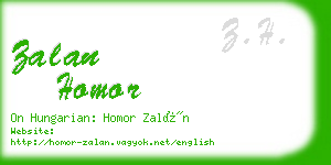 zalan homor business card